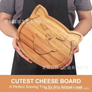 Bandeja de madera Shinb para gatos, 12x10 pulgadas, bandeja decorativa de madera maciza para servir, para uso en el hogar, sala de estar o fiestas. - Product Image 3