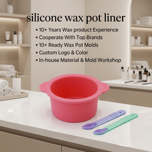 Wholesale Food Grade Silicone Waterproof Non-Stick Wax Melting Bowl Set for Hair Removal Wax Beans Heating Beauty Salon Use OEM - Product Image 1
