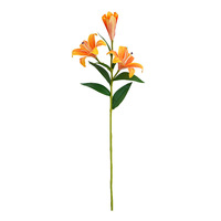 Bunga Lily Sutra 3D Baru Buatan Tangan, Dilukis dengan Teknik Injeksi, Dekorasi Rumah Mewah, Buket Tiga Tangkai untuk Acara Pernikahan