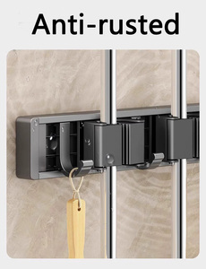 Soporte para fregona y escoba, organizador <span class=keywords><strong>de</strong></span> <span class=keywords><strong>armario</strong></span> resistente para montaje en pared para garaje, cocina, colgador <span class=keywords><strong>de</strong></span> herramientas <span class=keywords><strong>de</strong></span> organización <span class=keywords><strong>de</strong></span> lavandería - Product Image 3