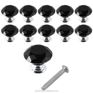 مقابض خزائن زجاجية كريستالية على شكل الماس، 10 قطع، 30 ملم، تصميم إبداعي وراقي - Product Image 5