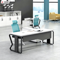 Bureau de direction modulaire en bois en forme de L JIUSHUN, moderne et durable, pour salle de direction
