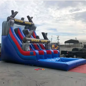 Glissière d'eau gonflable de PVC de qualité marchande pour la glissière d'eau énorme extérieure d'enfants avec la piscine pour l'amusement et le divertissement! - Product Image 4