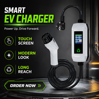 Chargeur EV portable Z7C 3,5 KW/7 KW Type 2 AC230V EU pour usage domestique, écran LCD de 2,8 pouces, IP65, certifié CE/FCC, garantie de 2 ans