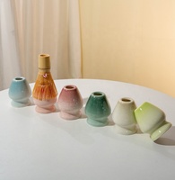 Service à thé en céramique rose de style japonais bol de préparation Chawan Matcha traditionnel bec design nœud papillon service à café et thé en gros