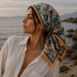 Digital Print Reversible <b>Silk</b> <b>Scarf</b> Women European American Adult Square Breathable Fashion Pattern All Seasons Daily Wear - Product Image 2
