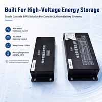 Power Bank PCBA 176S BMS Bertingkat Tegangan Tinggi yang Dapat Diskalakan EC-HV-MC1+EC-HV-SC10+Layar LCD 4.3 inci CAN RS485 Energi Komersial