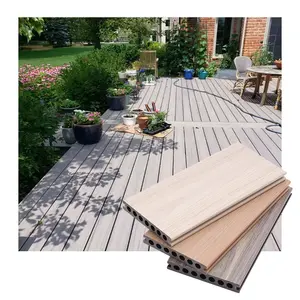 批发价格花园联锁木塑地板木塑复合地板砖共挤木质复合地板