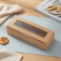 Boîte d'emballage rectangulaire transparente épaissie à couvercle rabattable pour pâtisseries et macarons, personnalisable, pour l'exportation