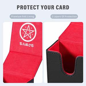 Caja de Cartas de Tarot de Cuero PU FX, Estuche para Cartas/Caja de Almacenamiento para la Mayoría de los Tamaños de Cartas de Tarot - Product Image 4