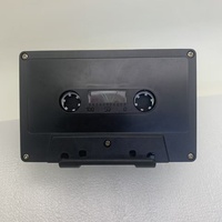 Cassettes audio transparentes couleur émeraude rétro, boîtier transparent pour cassette, bande magnétique transparente