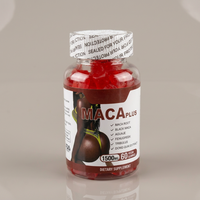 Complément alimentaire à base de plantes Maca Plus Beauty, gommes végétaliennes, complément alimentaire 1500 mg, 60 unités, saveur fraise, pour femmes