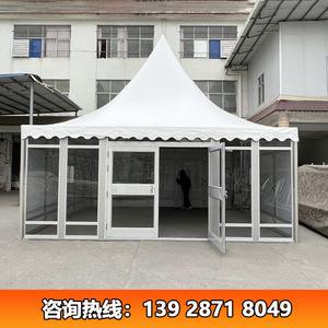 Carpa Piramidal de 6x6m, Tela de Poliéster, Impermeable, Resistente al Viento, Protección UV, Carpa para Eventos de Cuatro Estaciones - Product Image 5