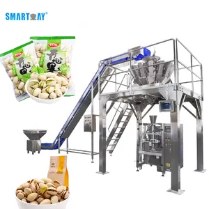 Full automatic multihead Weigher weighing sealing bag filling pistachio packing machine for pecans nut walnu suger snack food