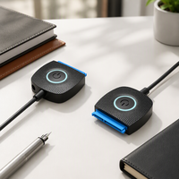 Kabel Adaptor USB 3.0 ke SATA 2-in-1 dengan Inti Tembaga Tipe-C untuk Konversi Hard Disk Mekanik/SATA SSD 2.5/3.5 inci