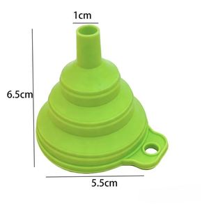 Flexible Foldable <b>Silicone</b> Funnel, Rainbow Color, for Kitchen Use Ideal for Oil, Water, Powder & <b>Liquid</b> Transfer - Product Image 2