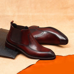 โปรโมชั่นใหญ่ปี 2025 รองเท้าบูทเชลซีหนังแท้กันน้ำสำหรับผู้ชาย สไตล์คลาสสิกทรงหุ้มข้อสูงแบบอังกฤษ สำหรับธุรกิจ สีสันสดใส - Product Image 3