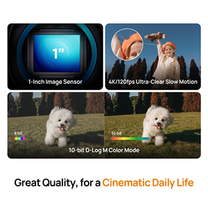 Caméra de vlogging Osmo Pocket 3 de format poche, 1 capteur CMOS, 4K 120FPS, suivi des visages et des objets, 2 écrans tactiles rotatifs, stabilisateur 3 axes - Product Image 3