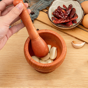 <span class=keywords><strong>Promo</strong></span> vente entière Pound pot d'ail pot d'ail mortier d'ail en bois - Product Image 5