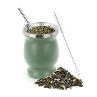 Gobelet à yerba mate en acier inoxydable à double paroi de 8 oz, logo de marque personnalisé, Argentine, gourde à mate, verre à boire