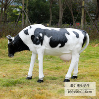 Estatua de Vaca Holstein de Tamaño Real para Decoración de Granjas/Estatua de Vaca de Tamaño Real/Estatua de Vaca Pastando