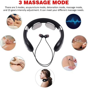 Masseur intelligent 2 en 1 pour le cou et les épaules à usage domestique avec écouteurs sans fil intra-auriculaires - Product Image 3
