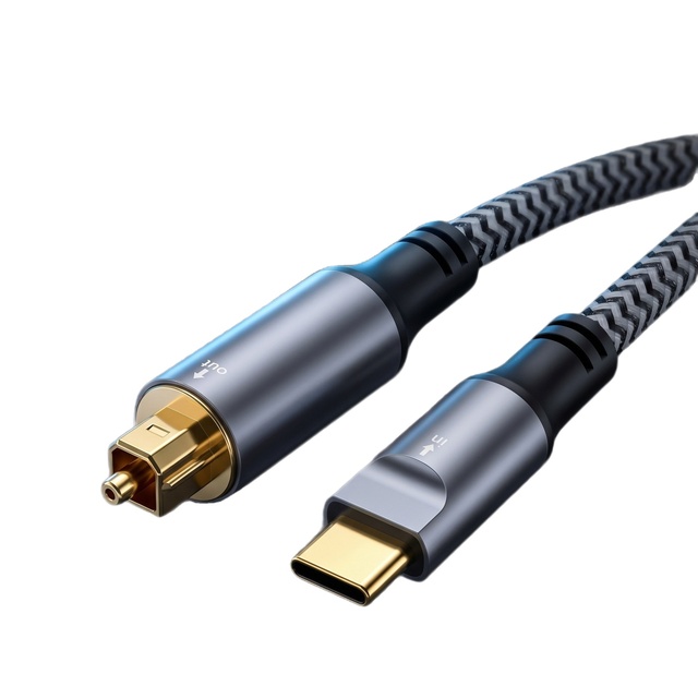 Type C to Optical Audio Cable 96KHz 24Bit SPDIF Toslink Digital Converter for Phone Laptop Soundbar Amplifier Lossless