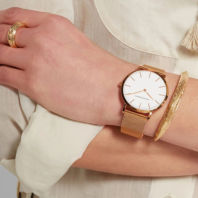 Hot Sale HM-3690 Drop Shipping Japan Quartz Movement Women Watch Rose Gold Waterproof Wristwatch Fashionable Ladies Watches 2025