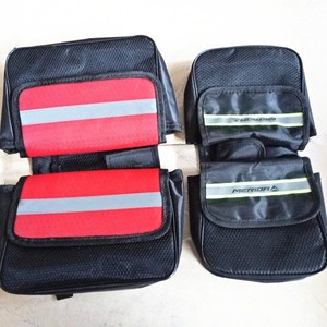 Bolsa para cuadro delantero de bicicleta de montaña con tiras reflectantes, bolsillo para teléfono móvil, color naranja rojo - Product Image 4