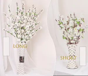 Seda de alta simulación decoración de boda decoración del hogar nueva llegada simulación seda flor de cerezo flores artificiales