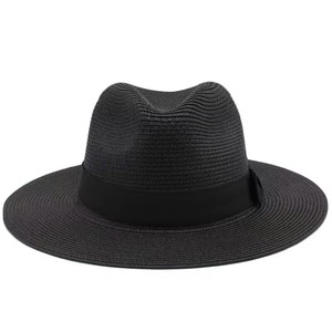 Unisex Thời Trang Mùa Hè Panama Hat Rộng Brim Visor Tùy Chỉnh Logo Phẳng Giấy Rơm Hat Người Đàn Ông Của Phụ Nữ Bãi Biển Du Lịch Bên - Product Image 3