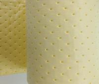 Tapis absorbants chimiques jaunes pour l'huile et les liquides, absorbent les fuites ou les déversements de liquides chimiques dangereux, 100% PP, nettoyage