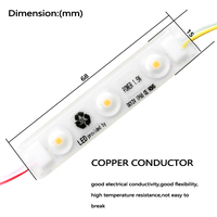 Nouveau module led d'injection Ultra luminosité 2835 3led 12V 1.5w avec lentille étanche ip68 module led de substrat en aluminium