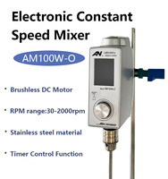 Agitador de Techo al por Mayor AM100W-O, Fabricado en China, OEM, 20L, Acero Inoxidable 316L, Mezclador Electrónico de Velocidad Constante, Certificado CE, Suministro Global