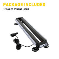 Barre lumineuse de toit à 54 LED de 26,5 pouces, barre lumineuse d'avertissement d'urgence ambre, 12-24V, balise clignotante