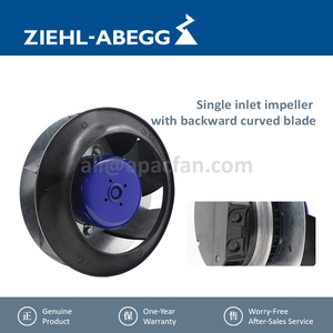 Ventilador Centrífugo Ziehl-abegg RH25V-6IK.BD.1R 171275 IP55 Resistente al Agua de Alta Presión Estática 200 - 277 V para Gabinetes de Telecomunicaciones - Product Image 4