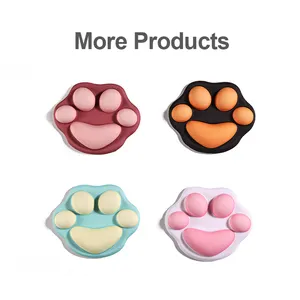Cute Cat Paw Mouse Pad With Wrist Support Cushion Soft Silicon Wrist Rest Mouse Pad Ergonomic Computer Mouse Pads