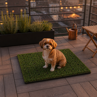 Gazon artificiel pour animaux de compagnie, tapis synthétique durable pour chien avec drainage, idéal pour l'hygiène des animaux, la cour et le chenil