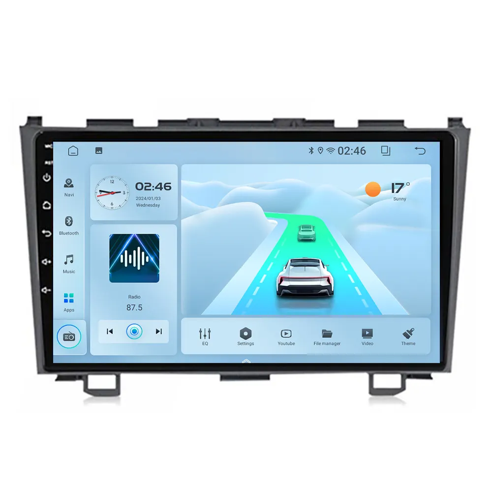 New đơn vị đứng đầu 2 DIN Android đài phát thanh xe cho Honda CRV 2006 2012 đa phương tiện DVD GPS navigation Stereo 5g-wifi Xe Máy nghe nhạc