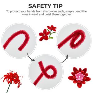Festival Red Pipe Cleaners for Every Celebration-Christmas Valentine's <b>Crafting</b> <b>Kit</b> with 6mm Pieces - Product Image 3