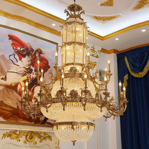 Decoración de palacio francés, luz de cristal Imperial de lujo, centro comercial, escalera, colgante, diseño Interior, candelabro de lujo - Product Image 1