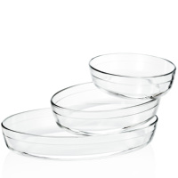 Plat à four ovale en verre LINUO, vente en gros, en verre borosilicate de haute qualité, résistant à la chaleur, à prix abordable