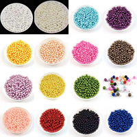 Perles d'imitation ABS multicolores perles avec trou perles acryliques libres rondes fausse perle pour boucle d'oreille collier bracelet bricolage artisanat