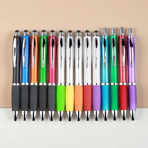 Wholesale Newest <b>Cheap</b> 2 1 Custom Logo Promotional Smooth Writing Plastic Ballpoint Pen Black Ink 1.0Mm Tip for <b>Gifts</b> - Product Image 3