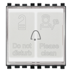 ปุ่มสวิตช์ติดผนังโรงแรม 230V ห้ามรบกวน กรุณาทำความสะอาด ไฟแสดงสถานะ - Product Image 1
