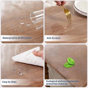 Alfombrilla transparente para escritorio, alfombrilla transparente Extra grande para escritorio de ordenador, Protector de escritorio de plástico, alfombrilla de escritura de PVC, Mantel Individual impermeable para mesa - Product Image 4