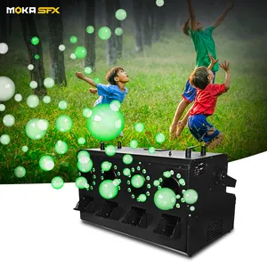 Moka Sfx 1400w 4 Head Rgbw 4in1 Led Color DMX Remote Control Bubble Smoke Fog Bubble Machine For Outdoor Wedding Party Stage