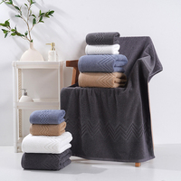 Custom Logo 100% Cotton Bath Towel Luxury Hotel Soft Absorbent Face Hand Towels Bulk Wholesale