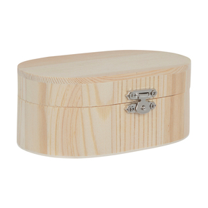 Boîte <span class=keywords><strong>en</strong></span> <span class=keywords><strong>bois</strong></span> à charnière personnalisée avec loquet boîte à bijoux <span class=keywords><strong>en</strong></span> <span class=keywords><strong>bois</strong></span> de forme ovale - Product Image 1