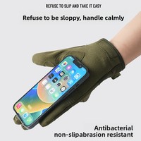 Gants tactiques à doigts entiers en cuir microfibre anti-choc pour la moto, la course, le tir, le paintball et l'entraînement en extérieur
